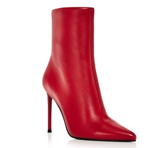 Elegant Red Women's Ankle Boots